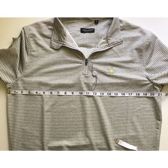 Simply Southern Mens 1/4 Zip Tailor Fit Striped Golf Pullover Shirt Size SMALL - Picture 7 of 9